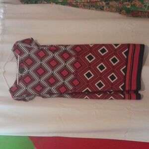 JESSICA HOWARD Geometric Stretchy Dress Sz Large
